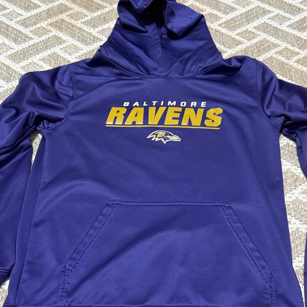 NFL Baltimore Ravens Team Apparel Youth Purple Hoodie XL 18-20